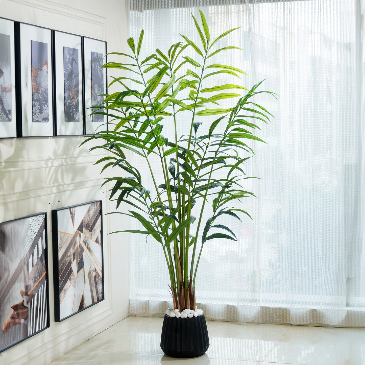 Merida - Artificial Bamboo Palm Plant ~ 6.5 Feet Tall