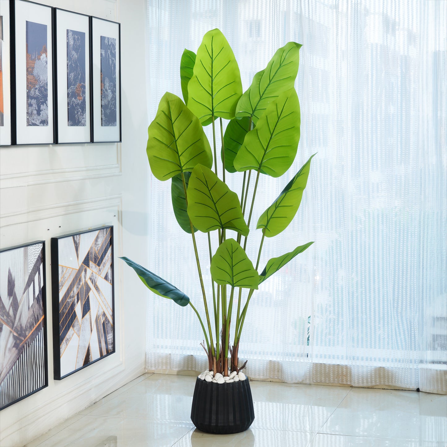 Alva - Artificial Alocasia Tree ~ 6 Feet Tall