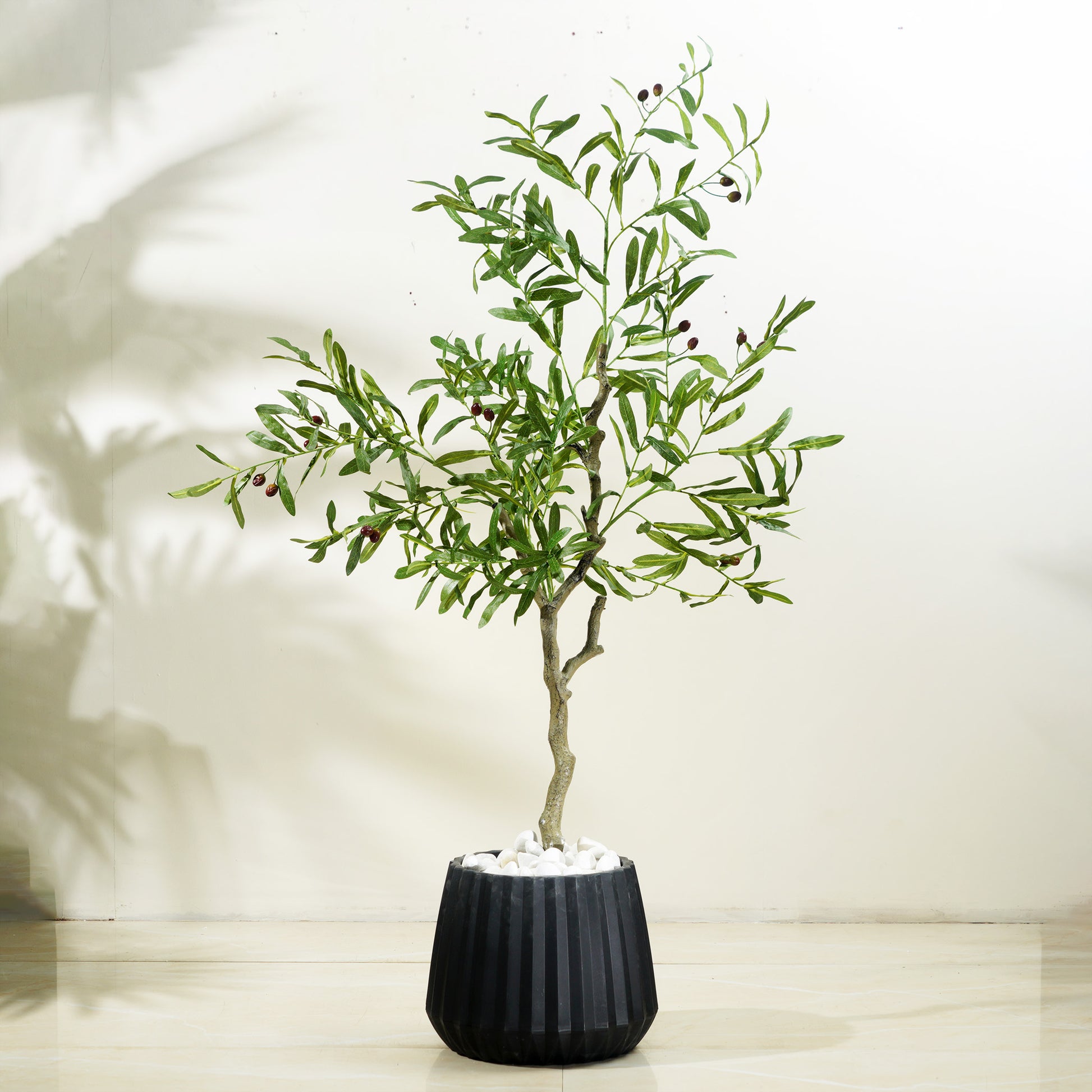 Aegean by La Muse – 4 ft Artificial Olive Plant for Living Room & Office