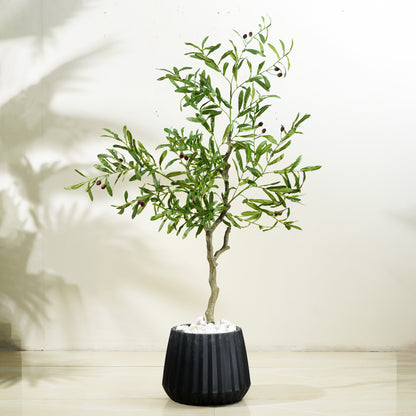 Aegean by La Muse – 4 ft Artificial Olive Plant for Living Room & Office