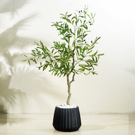 Aegean by La Muse – 4 ft Artificial Olive Plant for Living Room & Office