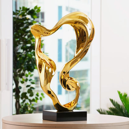 The State of Flow - Resin & Marble Abstract Sculpture ≈ 2.5 Feet Tall - Style 2