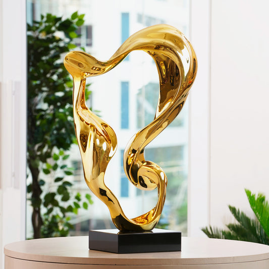 The State of Flow - Resin & Marble Abstract Sculpture ≈ 2.5 Feet Tall - Style 2