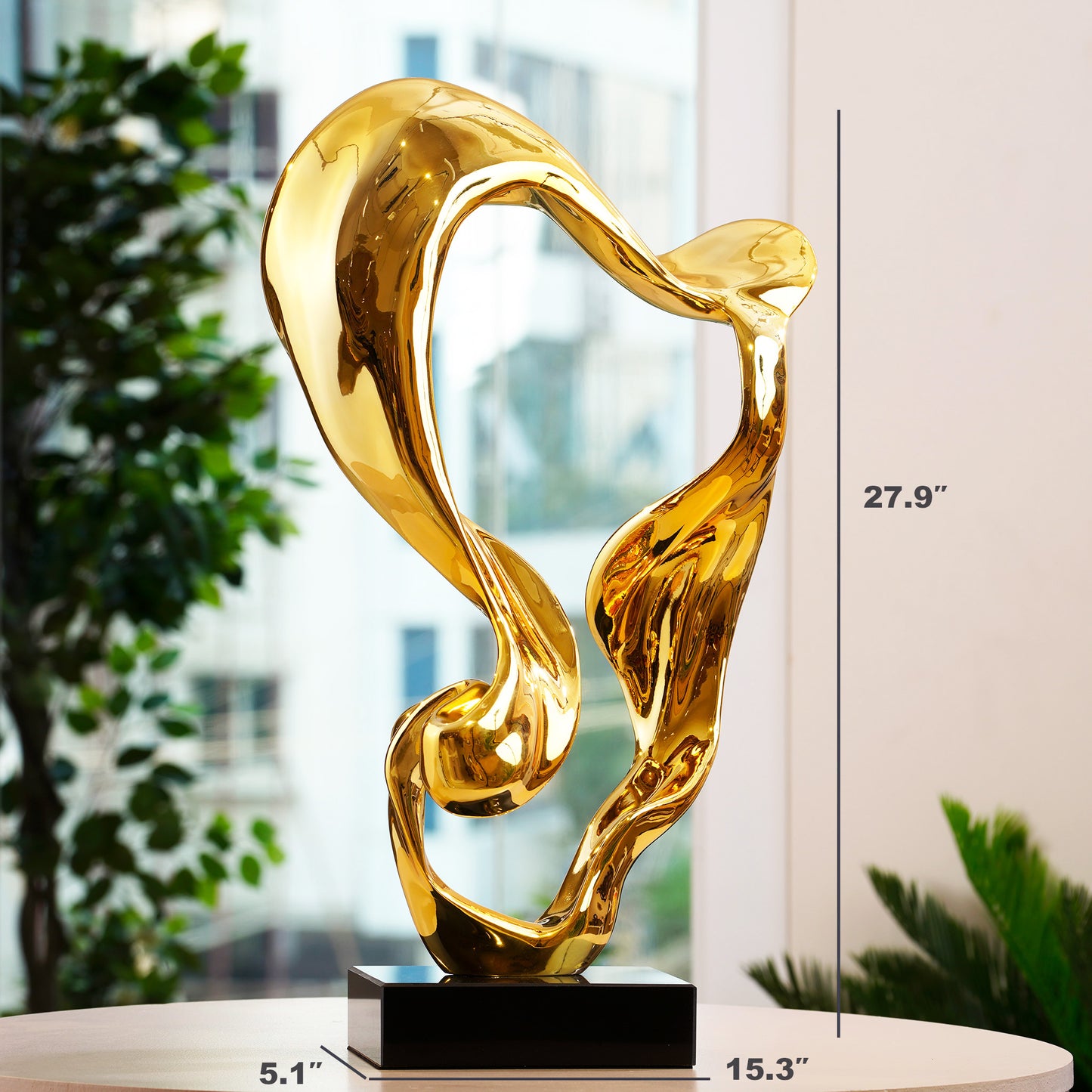 The State of Flow - Resin & Marble Abstract Sculpture ≈ 2.5 Feet Tall - Style 2
