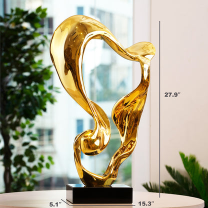 The State of Flow - Resin & Marble Abstract Sculpture ≈ 2.5 Feet Tall - Style 2