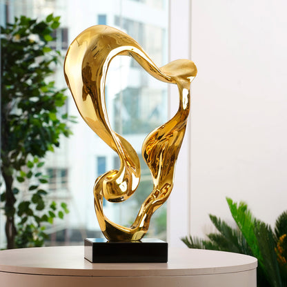 The State of Flow - Resin & Marble Abstract Sculpture ≈ 2.5 Feet Tall - Style 2