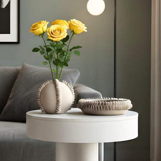 Dune by La Muse ~ Handcrafted Ceramic Vase & Bowl Set for Luxury Interiors