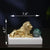 The Imperial Roar - Natural Agate & Copper Lion Table Showpiece