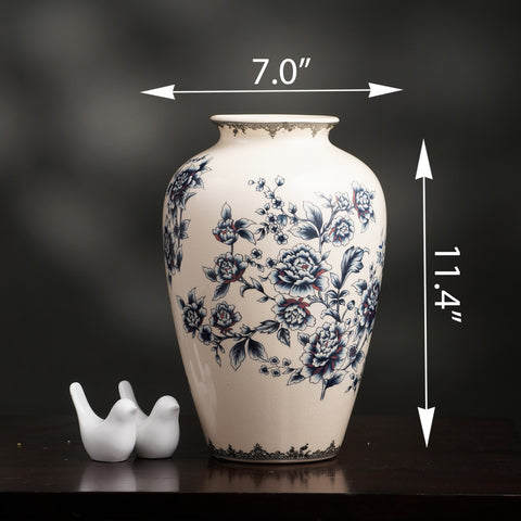 Springtime Bloom Ceramic Decorative Urn