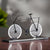 Crystal Elegance: Timeless Bicycle Sculpture