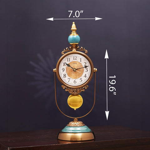 Ornate Treasure Table Clock and Showpiece - Style 1