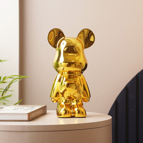 Joviality of a Playful Soul - Ceramic Bear Table Showpiece - Gold