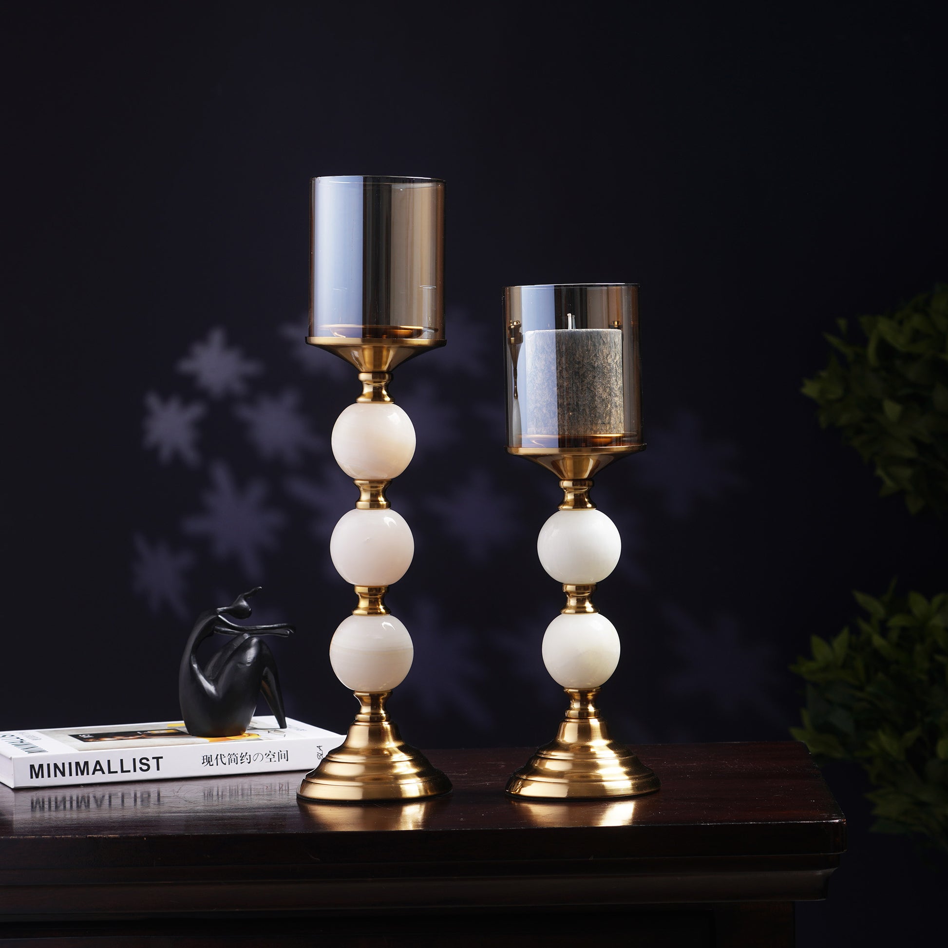 Candle Holder The Spheres of Success - Golden Metal Candle Holder