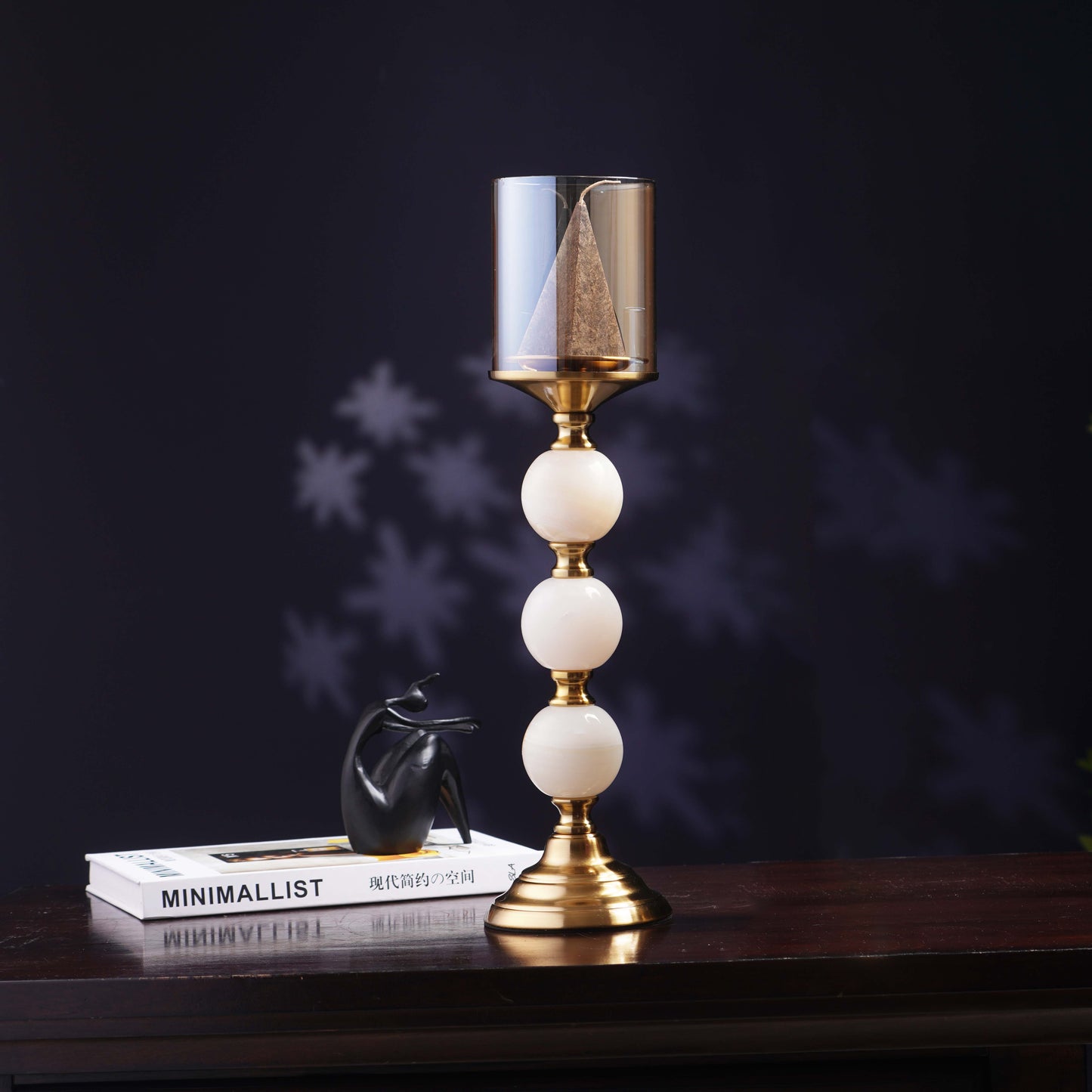 Candle Holder The Spheres of Success - Golden Metal Candle Holder