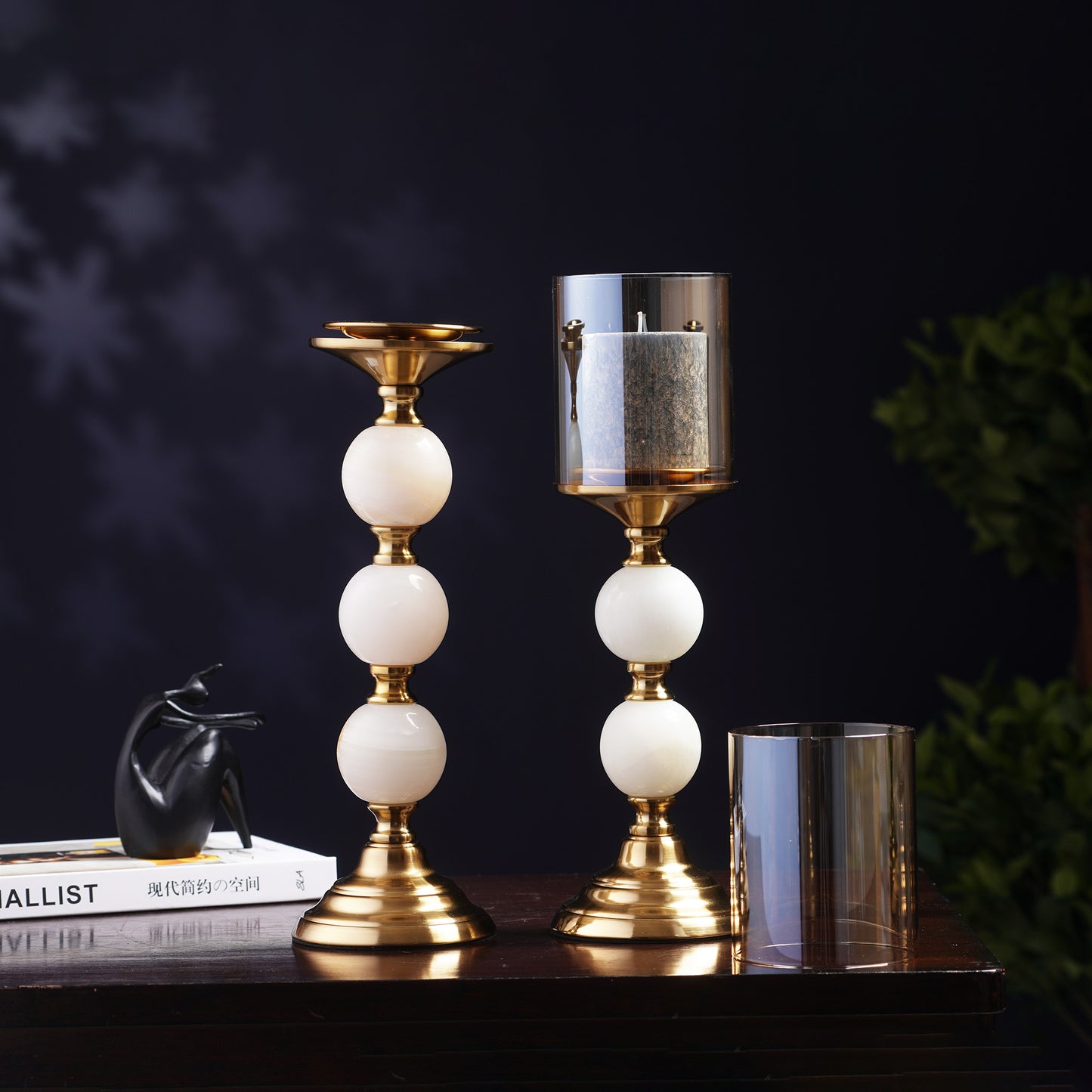 Candle Holder The Spheres of Success - Golden Metal Candle Holder