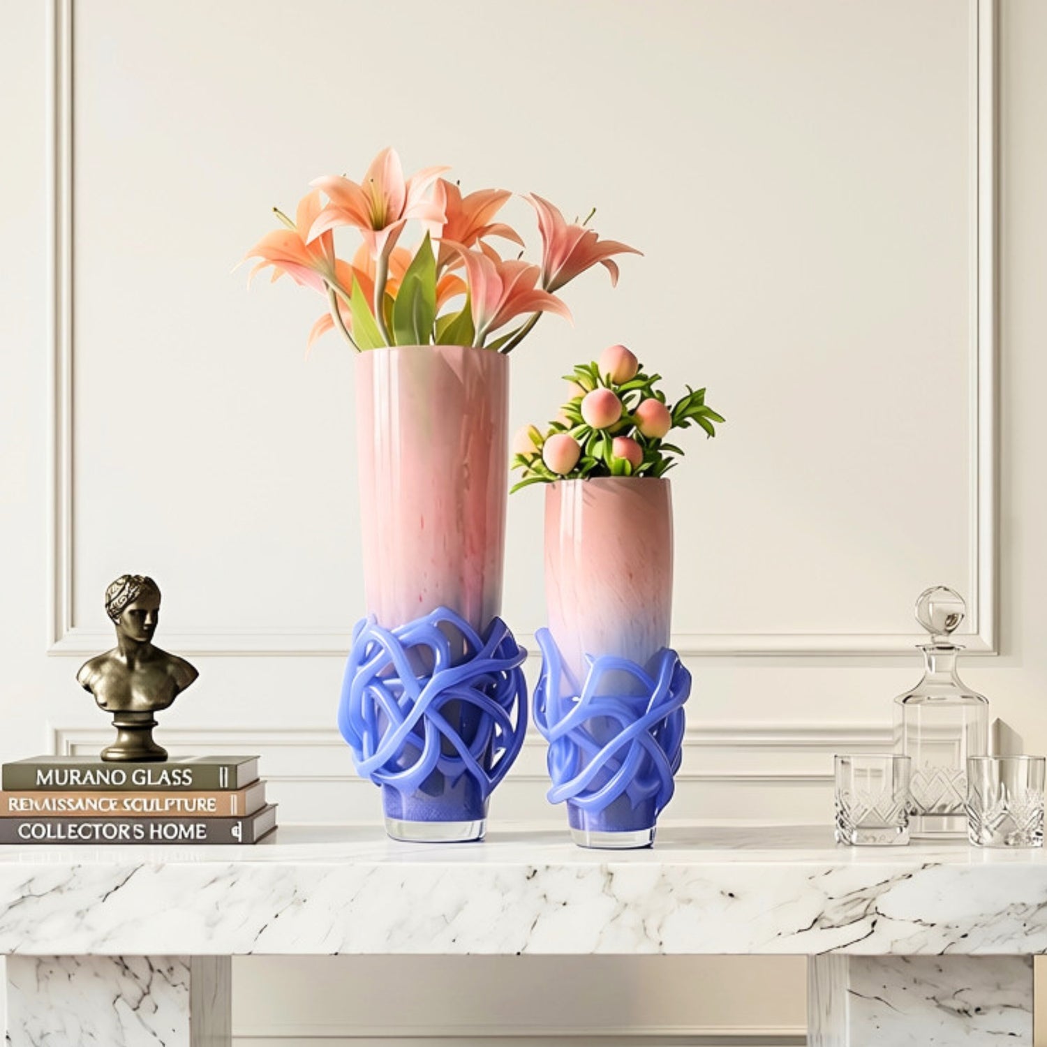Entwine by La Muse – Sculptural Glass Vase Set for Console & Dining Table