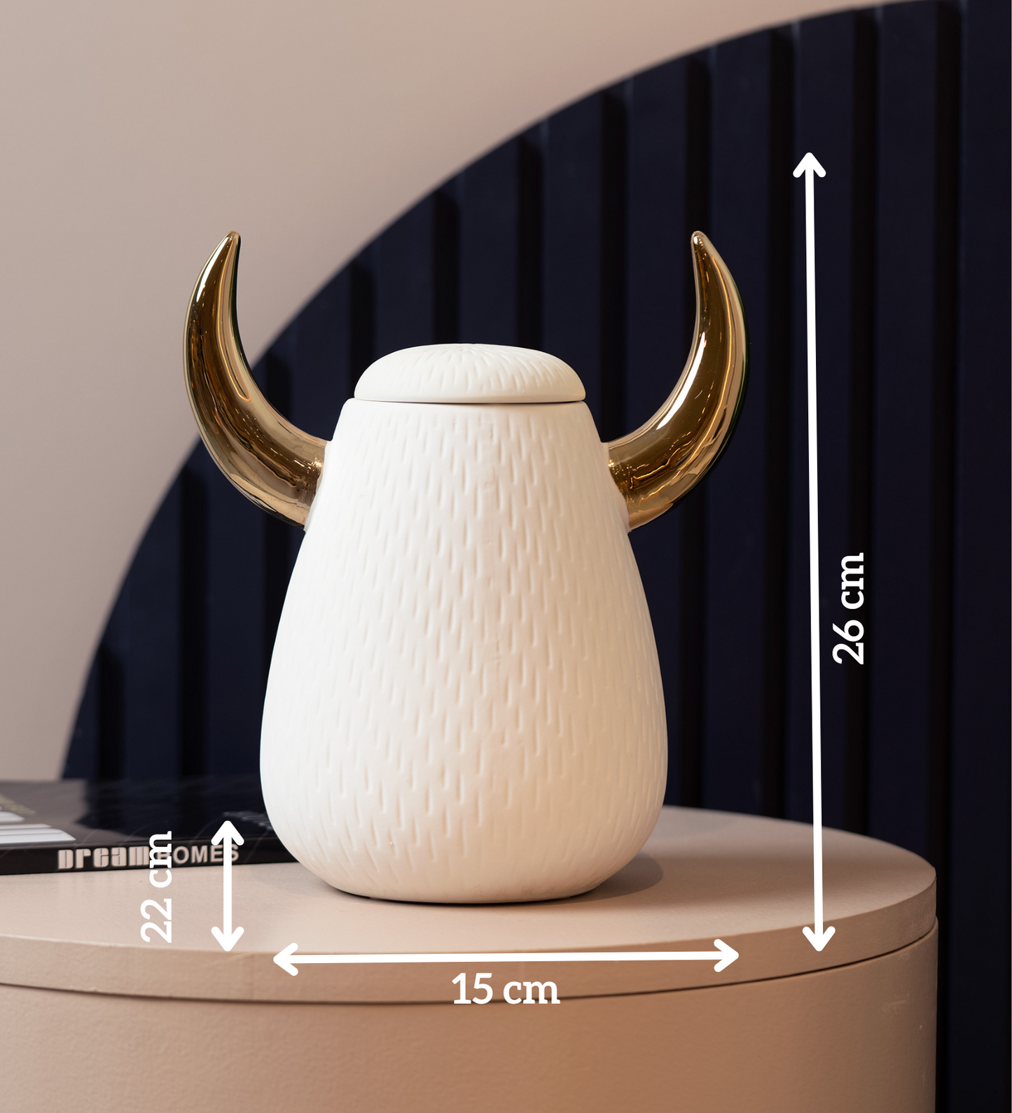 The Wild Beauty Ceramic Storage Jar & Organizer - White