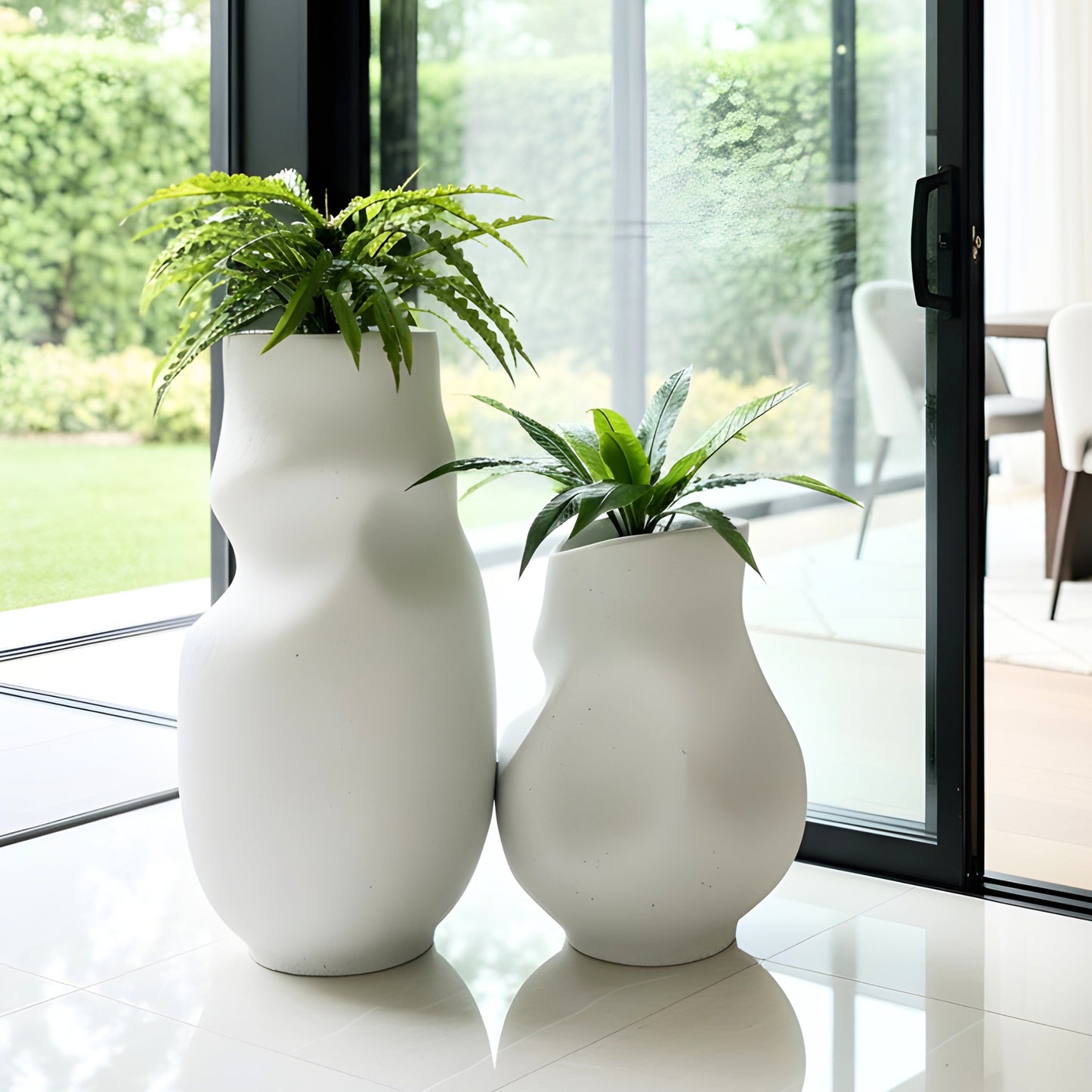 Forma by La Muse ~ 2 ft & 3 ft Large Sculptural GRC Plant Pots for Luxury Interiors