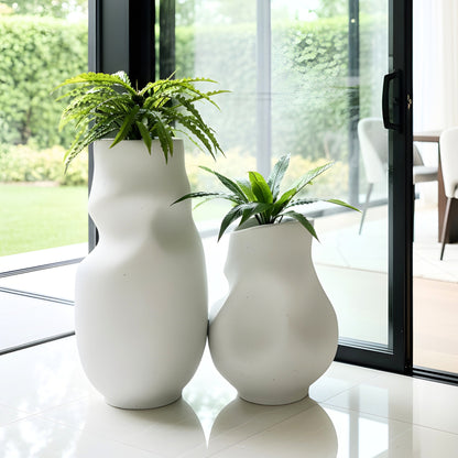 Forma by La Muse ~ 2 ft & 3 ft Large Sculptural GRC Plant Pots for Luxury Interiors