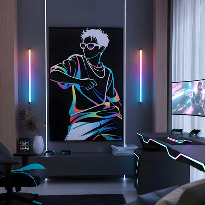 Freestyle - Human Themed LED Wall Art ~ 4 ft x 3 ft