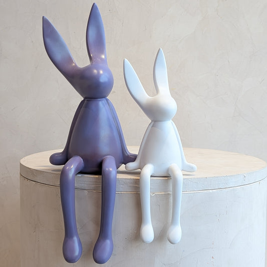 Hoppers by La Muse – Ceramic Rabbit Showpiece Set for Console Table & Shelf Decor