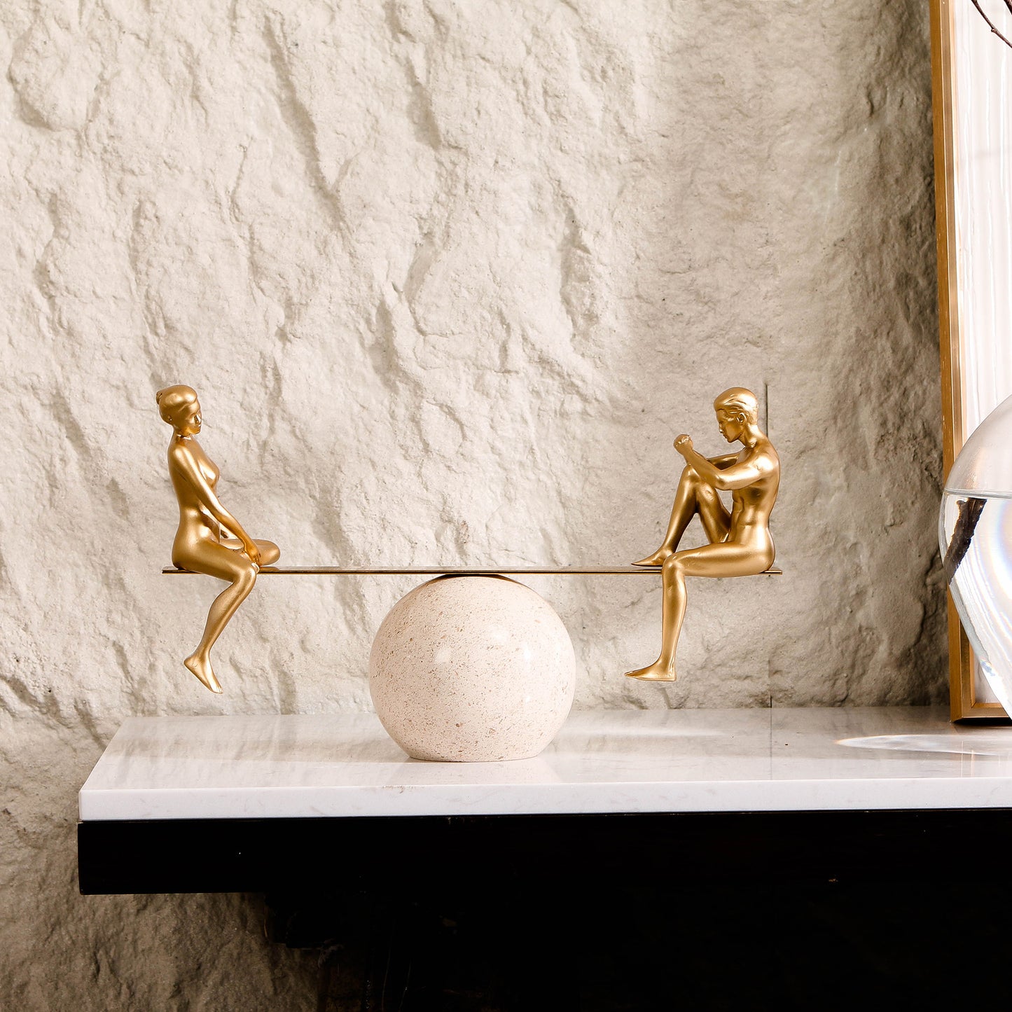 Tango - Metal & Marble Couple Figurine