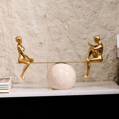 Tango - Metal & Marble Couple Figurine