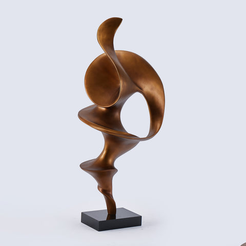 Gilded Dreams: Abstract Floor Sculpture - Style 2 ≈ 3.5 Feet Tall