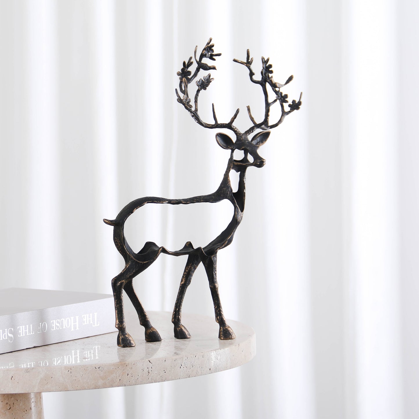 Elara - Marble & Metal Deer Figurines