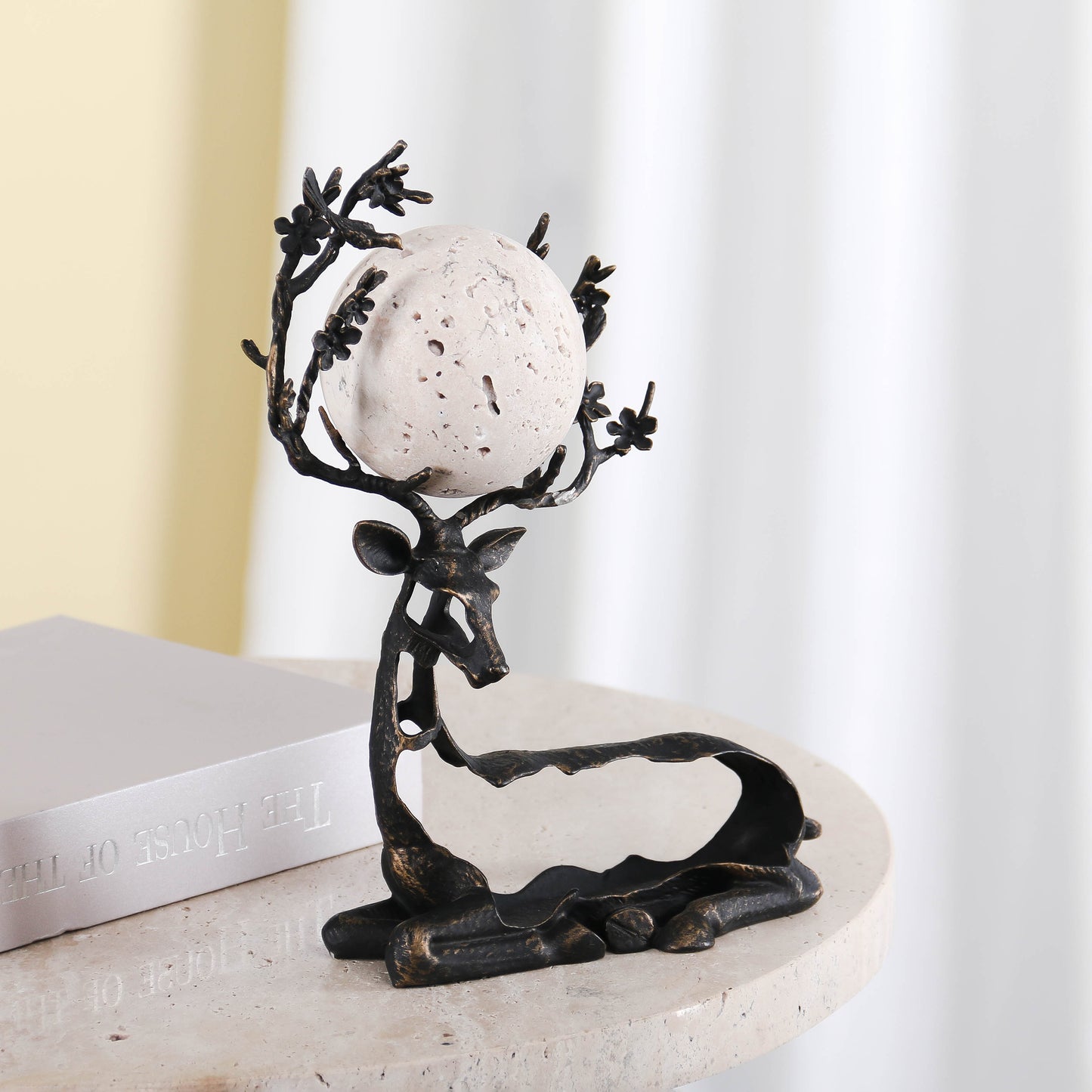 Elara - Marble & Metal Deer Figurines