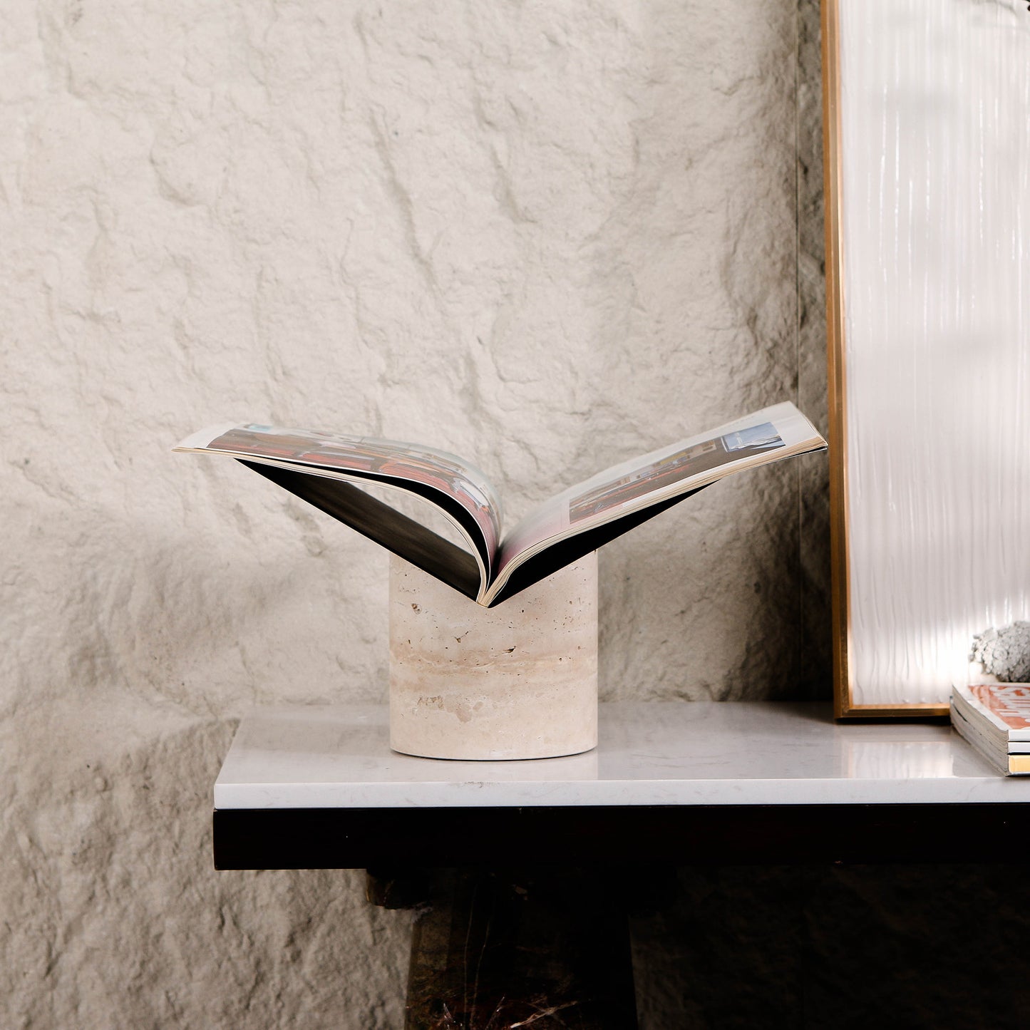 Unfold - Italian Stone & Metal Magazine Holder