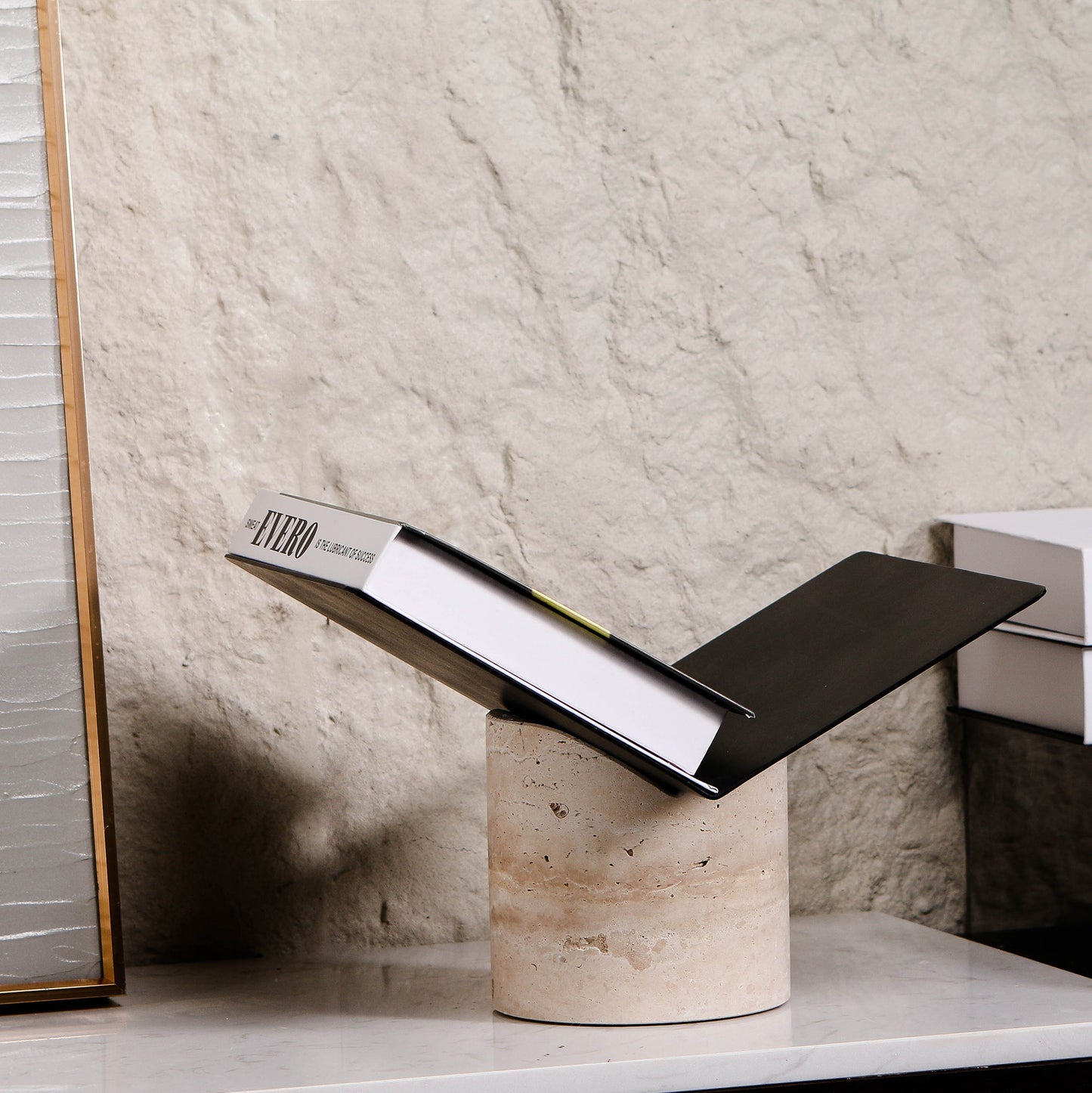 Unfold - Italian Stone & Metal Magazine Holder