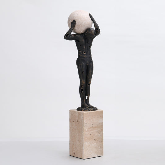 Titan - Metal & Marble Human Figurine