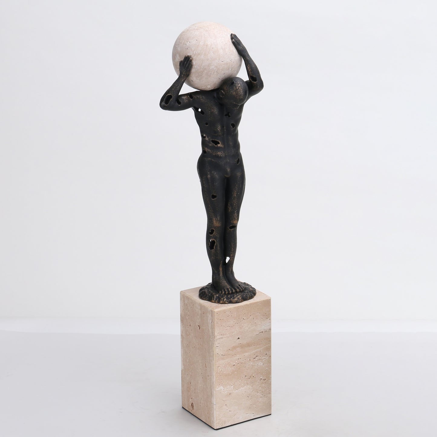 Titan - Metal & Marble Human Figurine