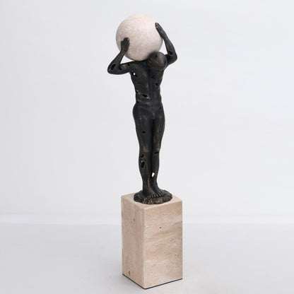 Titan - Metal & Marble Human Figurine