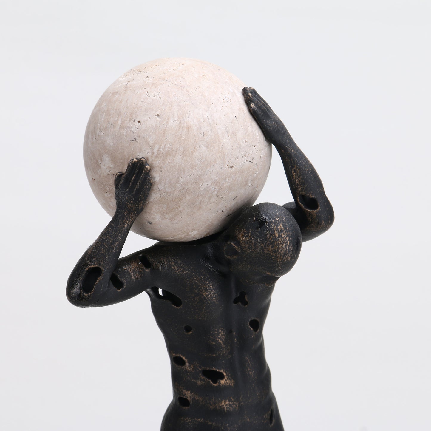 Titan - Metal & Marble Human Figurine