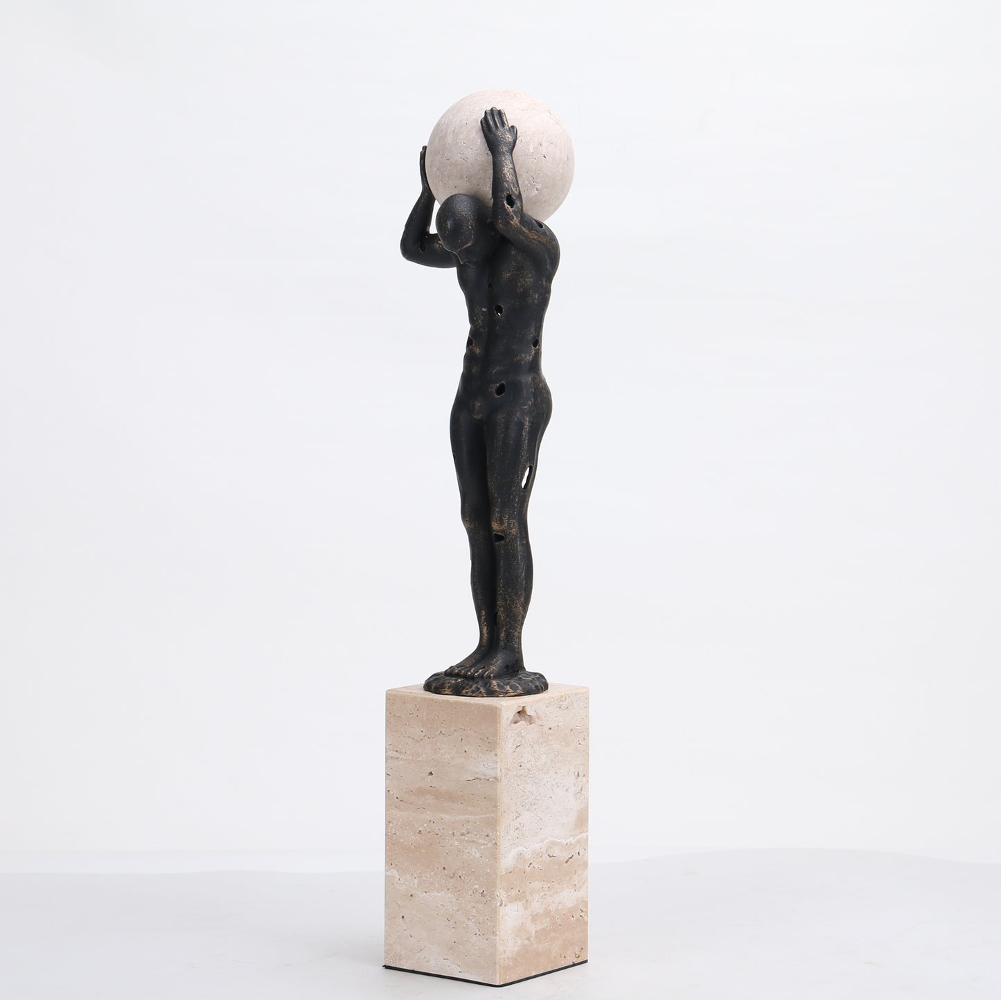 Titan - Metal & Marble Human Figurine