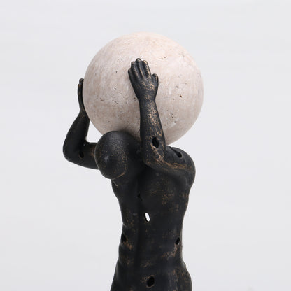 Titan - Metal & Marble Human Figurine
