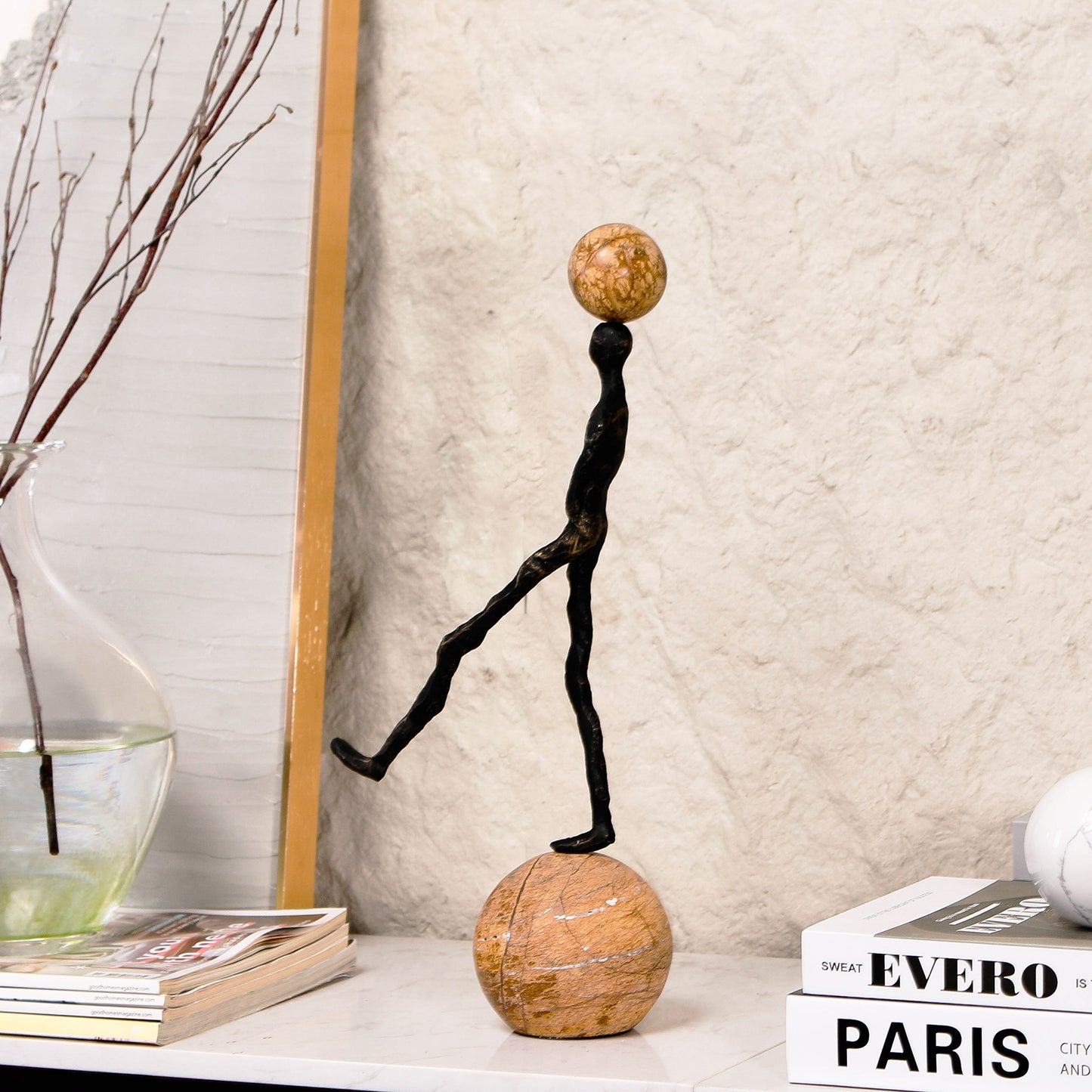 Cadence - Metal & Marble Human Figurine