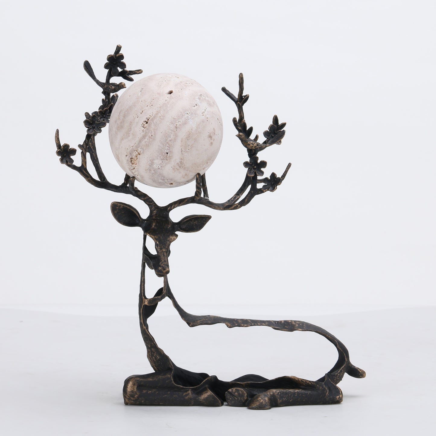 Elara - Marble & Metal Deer Figurines