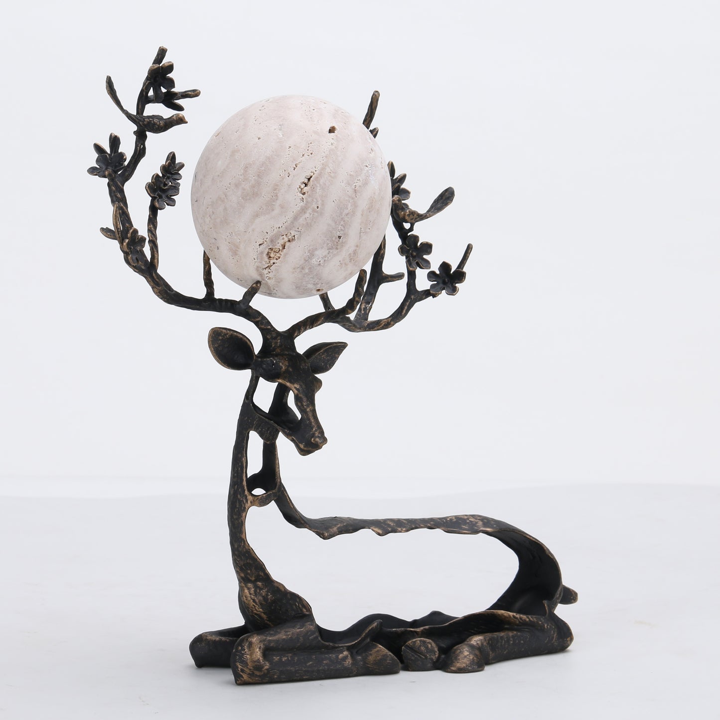 Elara - Marble & Metal Deer Figurines