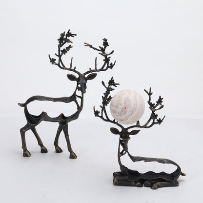 Elara - Marble & Metal Deer Figurines