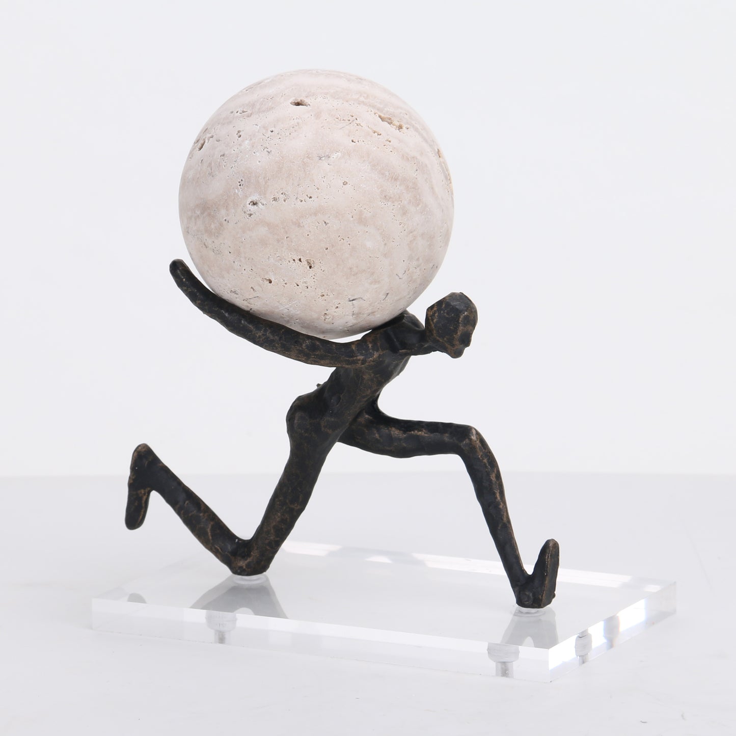 Herculean - Metal & Marble Human Figurine