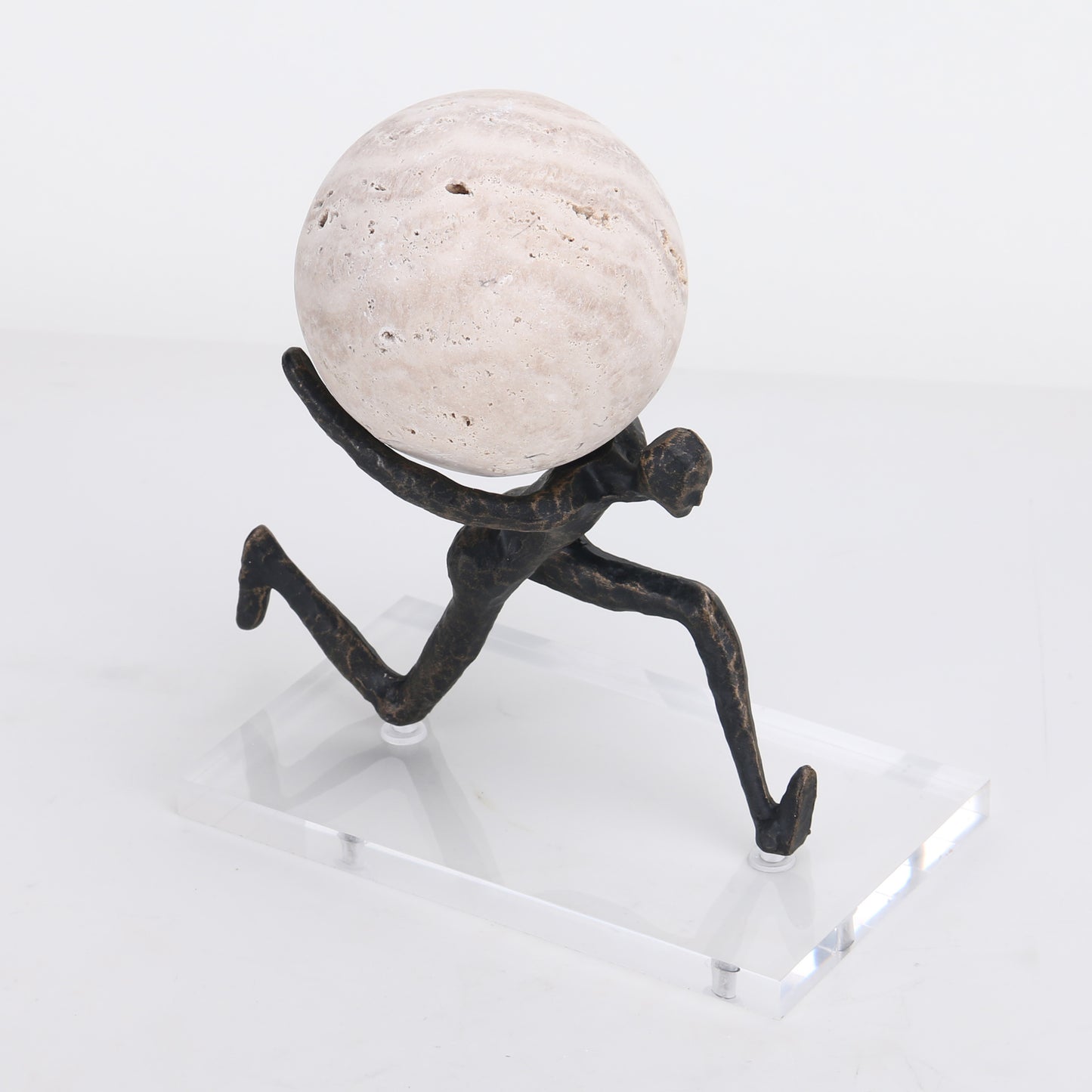 Herculean - Metal & Marble Human Figurine