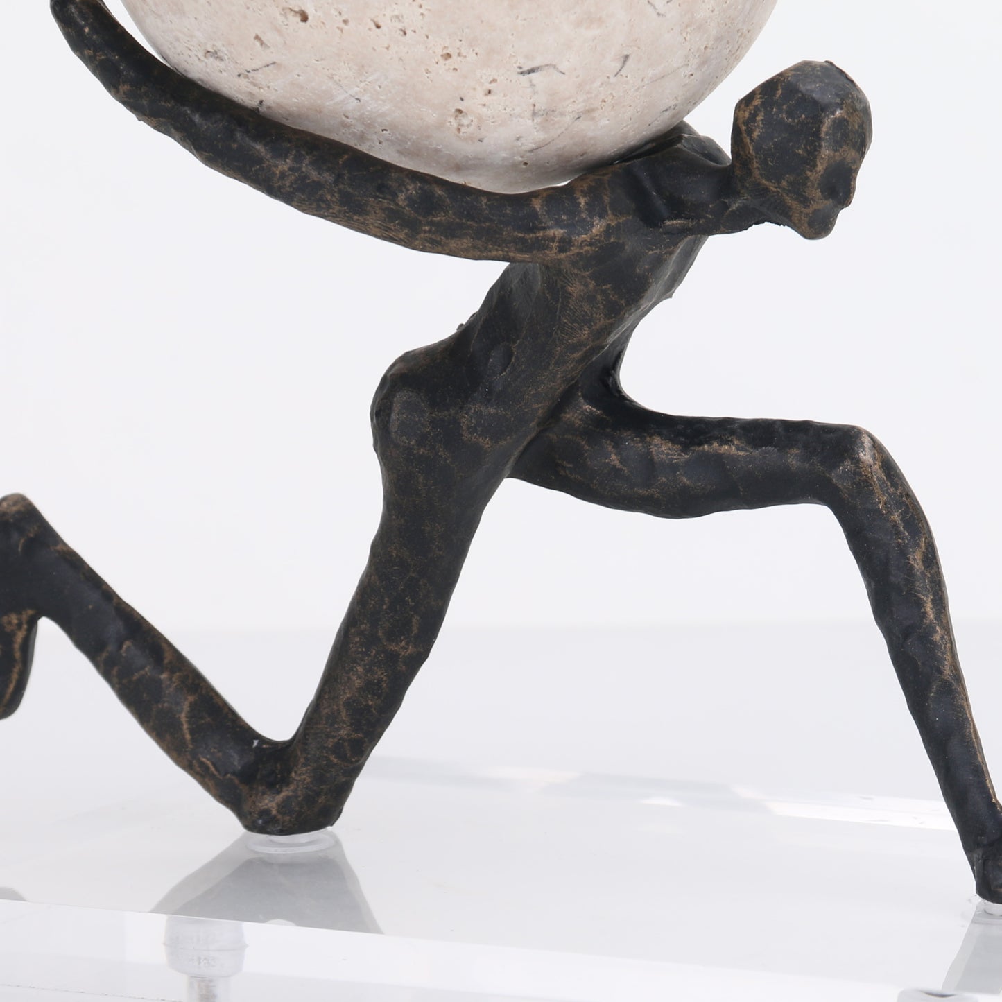 Herculean - Metal & Marble Human Figurine
