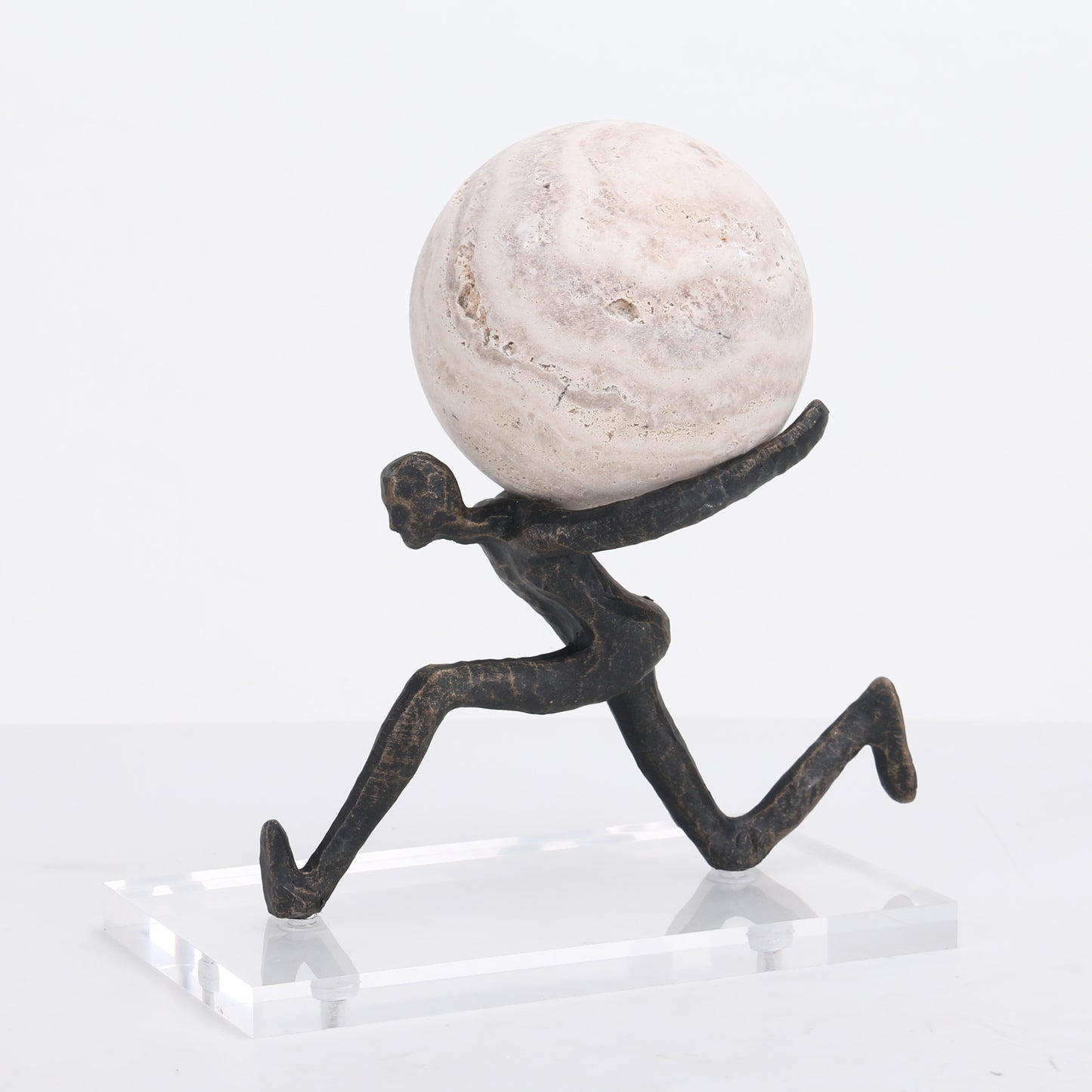 Herculean - Metal & Marble Human Figurine