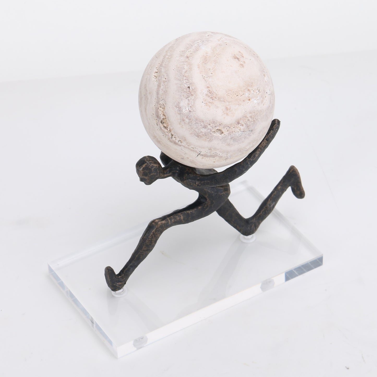Herculean - Metal & Marble Human Figurine