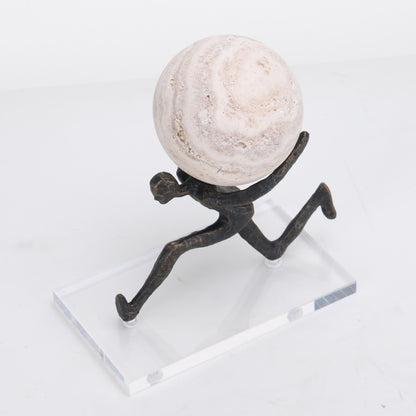 Herculean - Metal & Marble Human Figurine