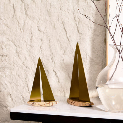 Voyager - Marble & Metal Boat Showpiece