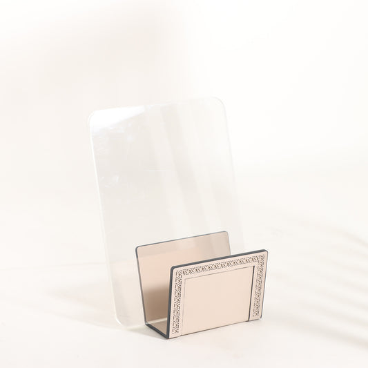 Magazine Holder Touch of Suave - Leather & Acrylic Magazine Holder